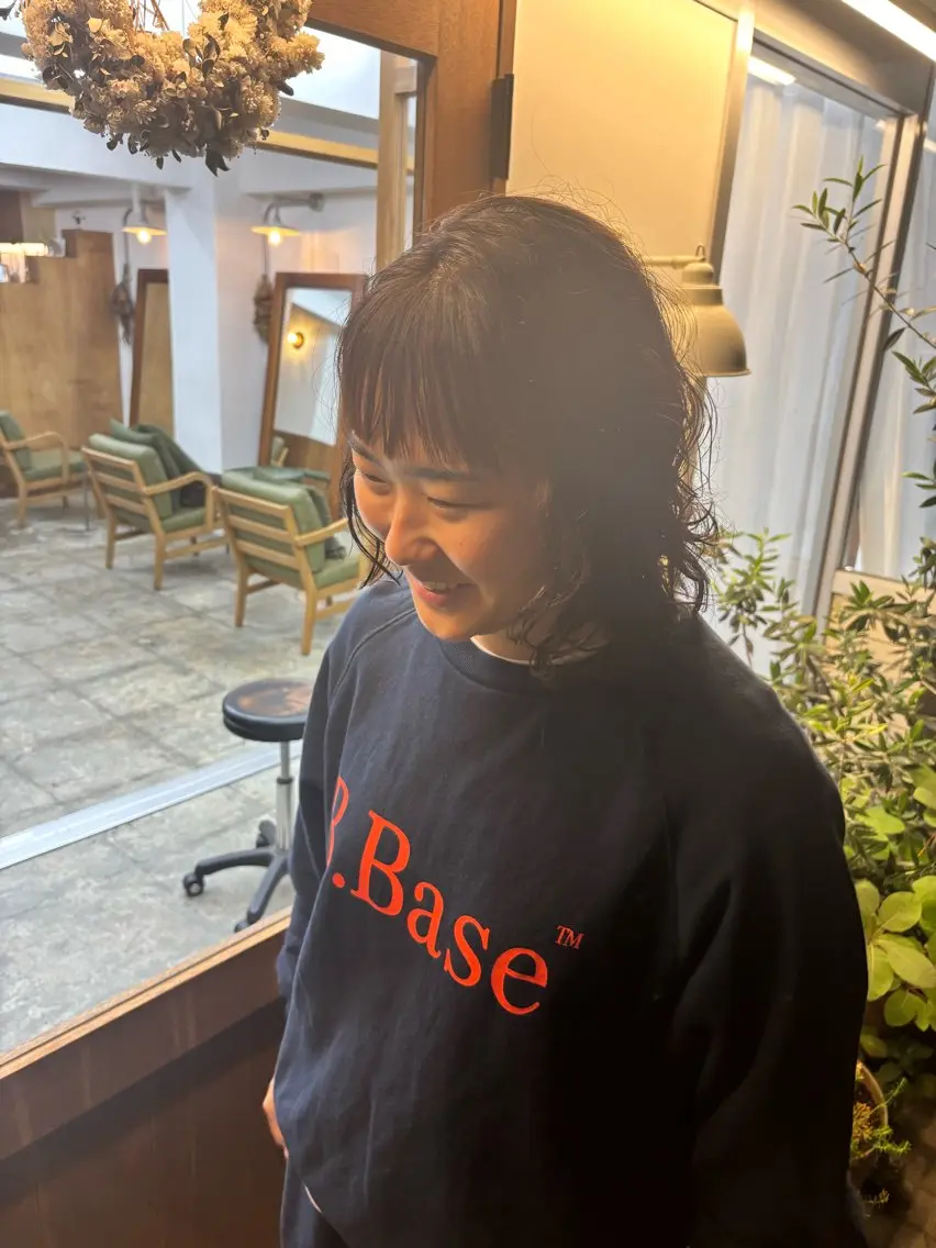 ミディアム パーマ ミディアムパーマ 縮毛矯正 中村 芽衣那のヘアスタイル