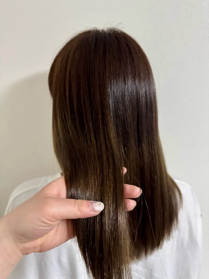 セミロング カラー トリートメント カット ヘアカラー トリートメント 無料モデル募集/韓国 ヘア/ボブ/Rinのヘアスタイル