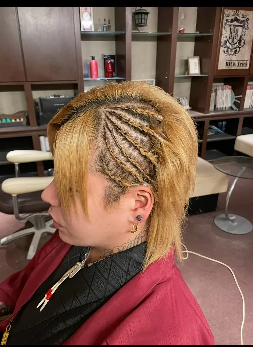 ショート ヘアアレンジ メンズ セット&メイク RICK trickのヘアスタイル