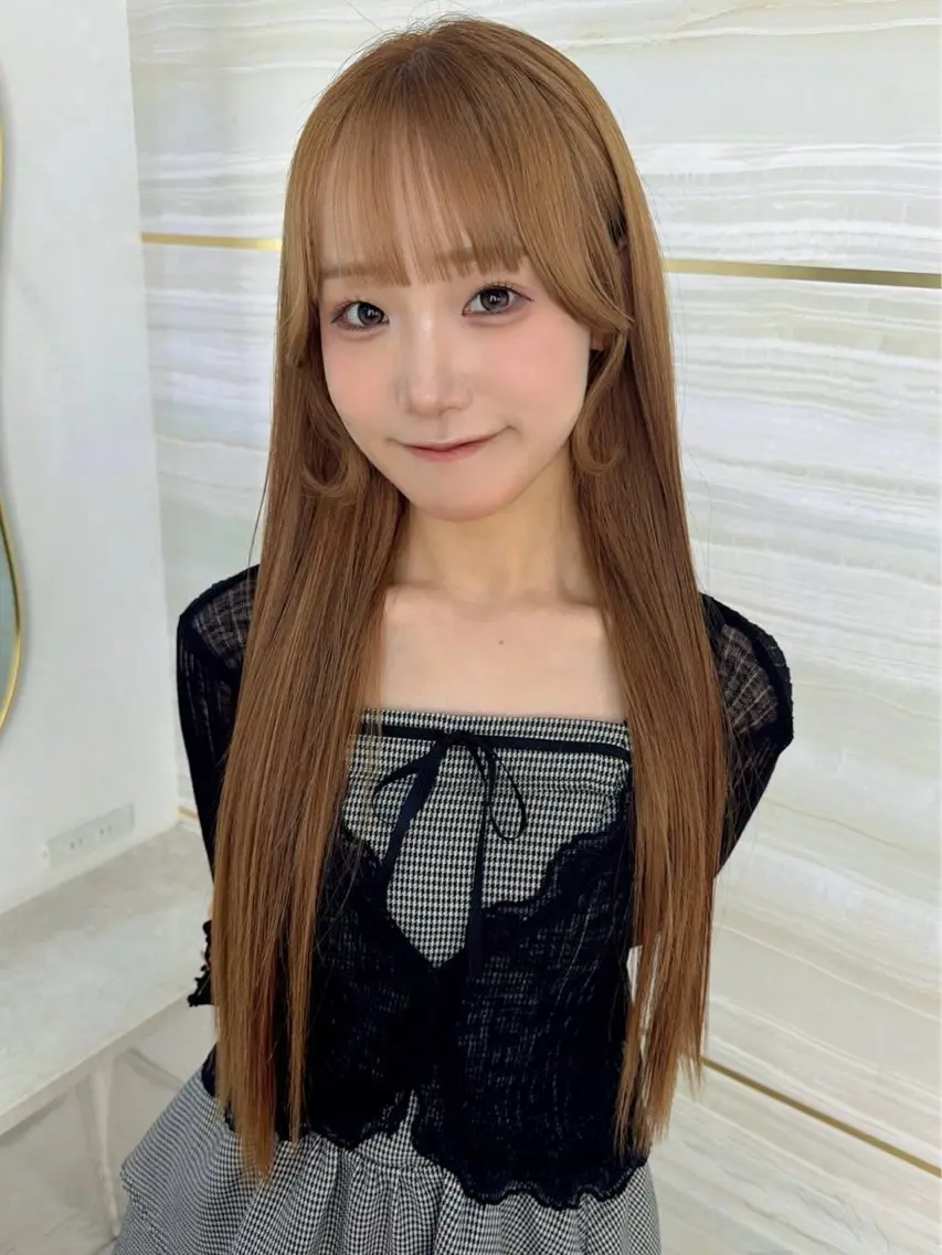 ロング カラー ベージュカラー カット ヘアカラー あみ/暗髪オリ ーブ特化🍃髪質改善のヘアスタイル