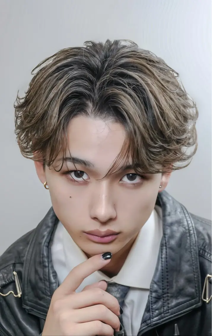 ショート パーマ カット パーマ 湖城 恵吾のヘアスタイル