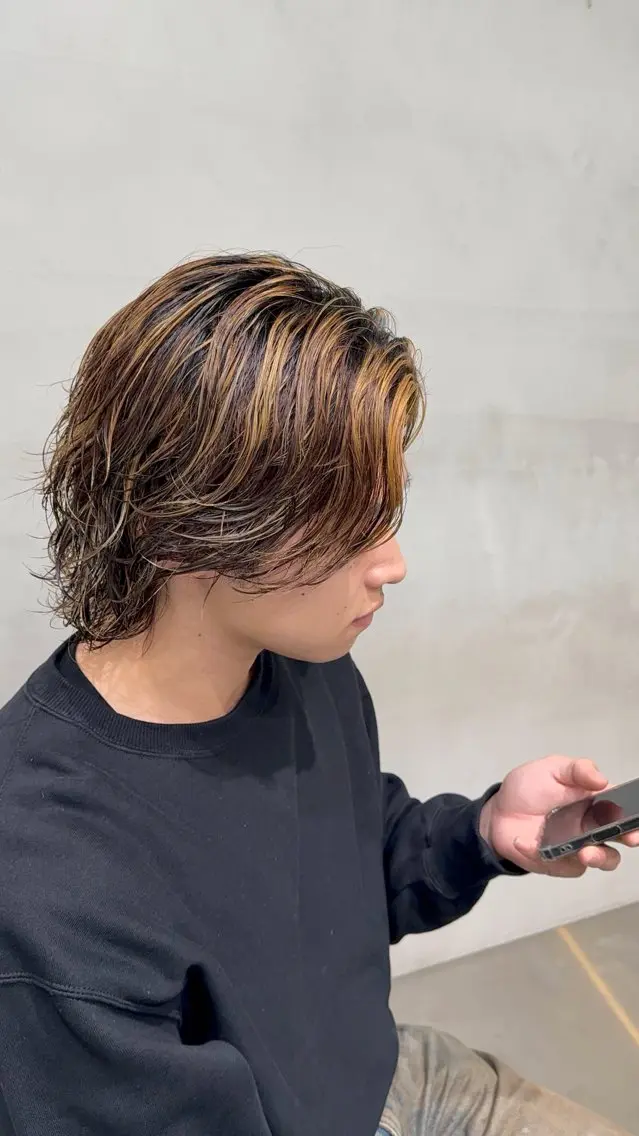 ミディアム カラー メンズ ヘアカラー fifth／美容師 りょうのヘアスタイル