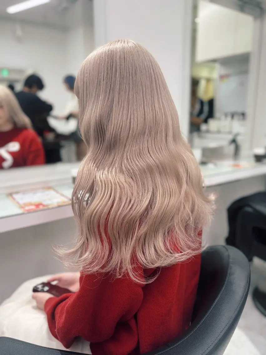 ロング カラー ヘアカラー トリートメント 💖ミルクティー💖 あかり💖のヘアスタイル