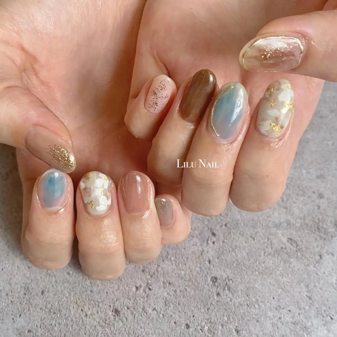 ネイル ニュアンスネイル モチの良さ◉ フィルインネイル♡のネイルデザイン
