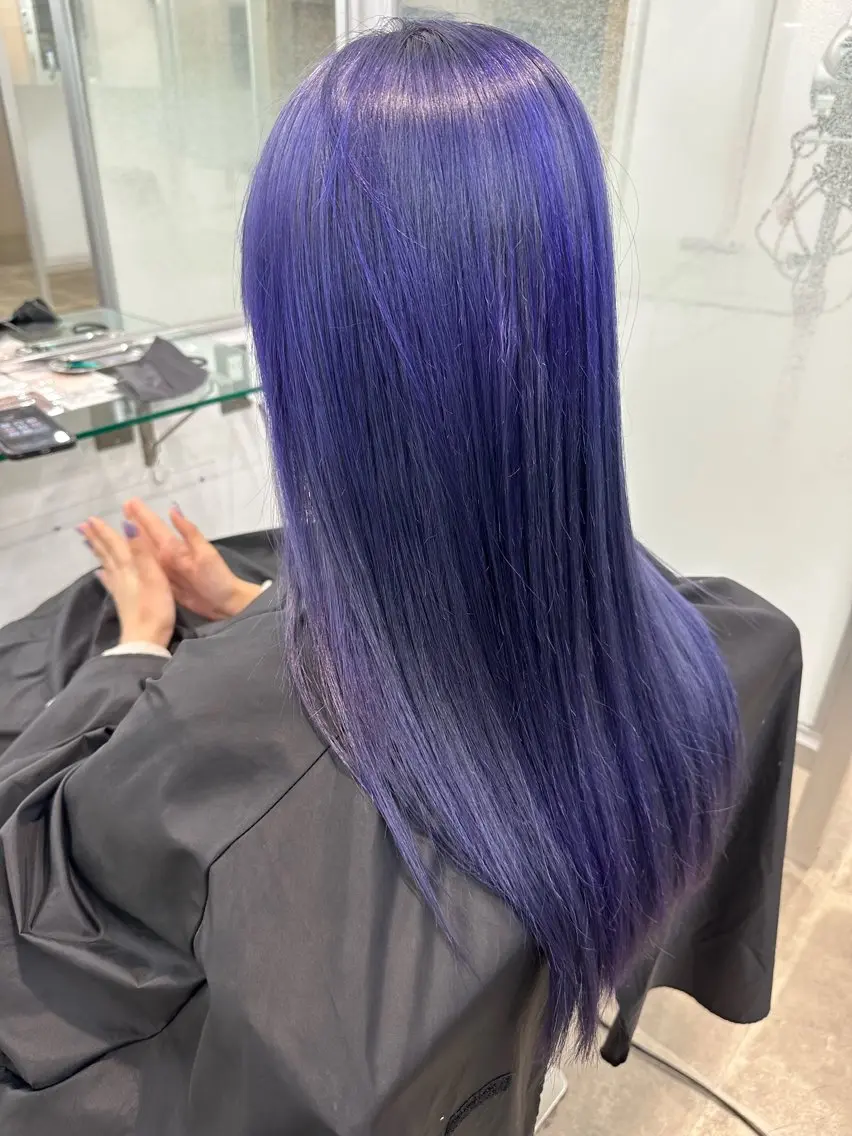 ロング カラー ラベンダーカラー バイオレットカラー ヘントナ カイのヘアスタイル