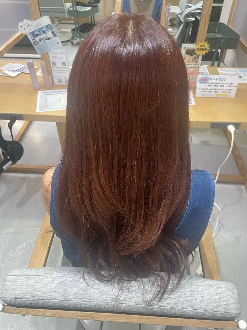 カラー レッドカラー 🌟Spinhair 福永えいみ🌙*.｡のヘアスタイル