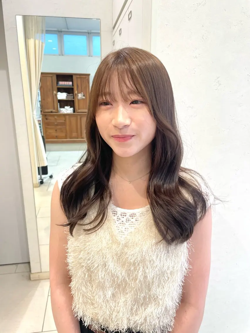 セミロング カラー カット ヘアカラー このみ/透明感カラー /ヘアアレンジ🫧のヘアスタイル