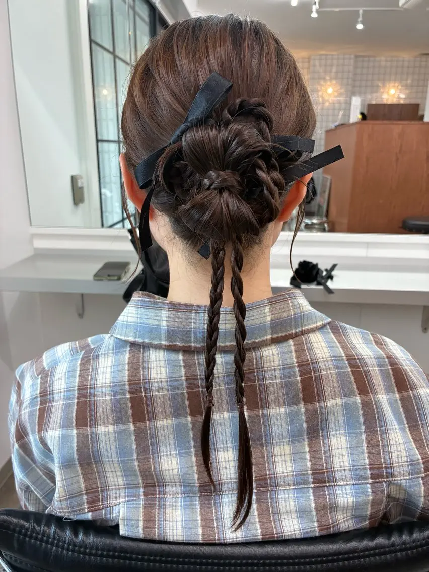 セミロング ヘアアレンジ ヘアセット ENV船橋 櫻井ちののヘアスタイル