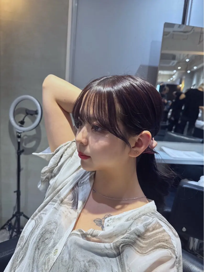 セミロング カラー カット ヘアカラー トリートメント レイヤー×艶髪特化 マネージャー安藤光司のヘアスタイル
