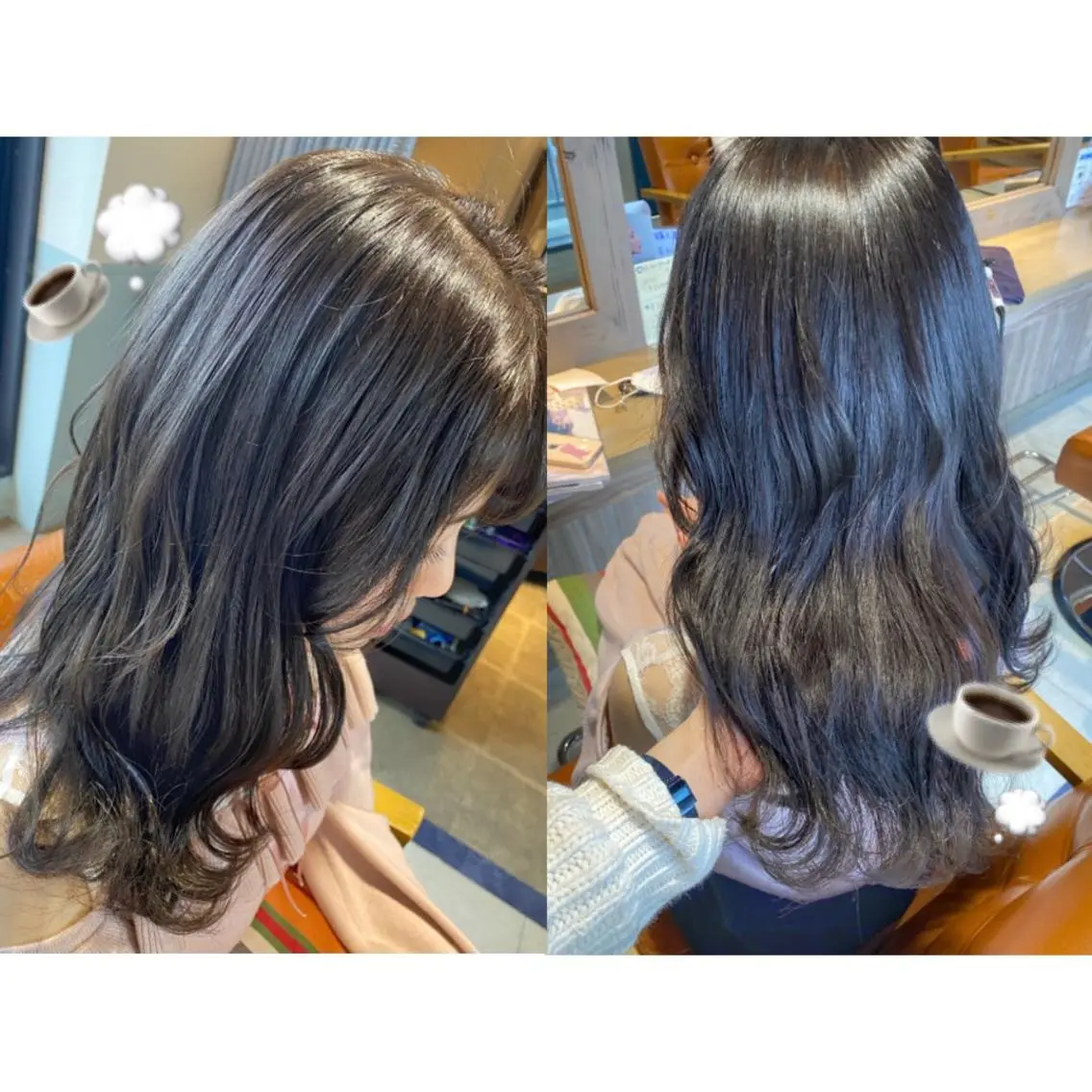 カラー 🩵盛れる顔周り/ 艶カラーemi🩵のヘアスタイル