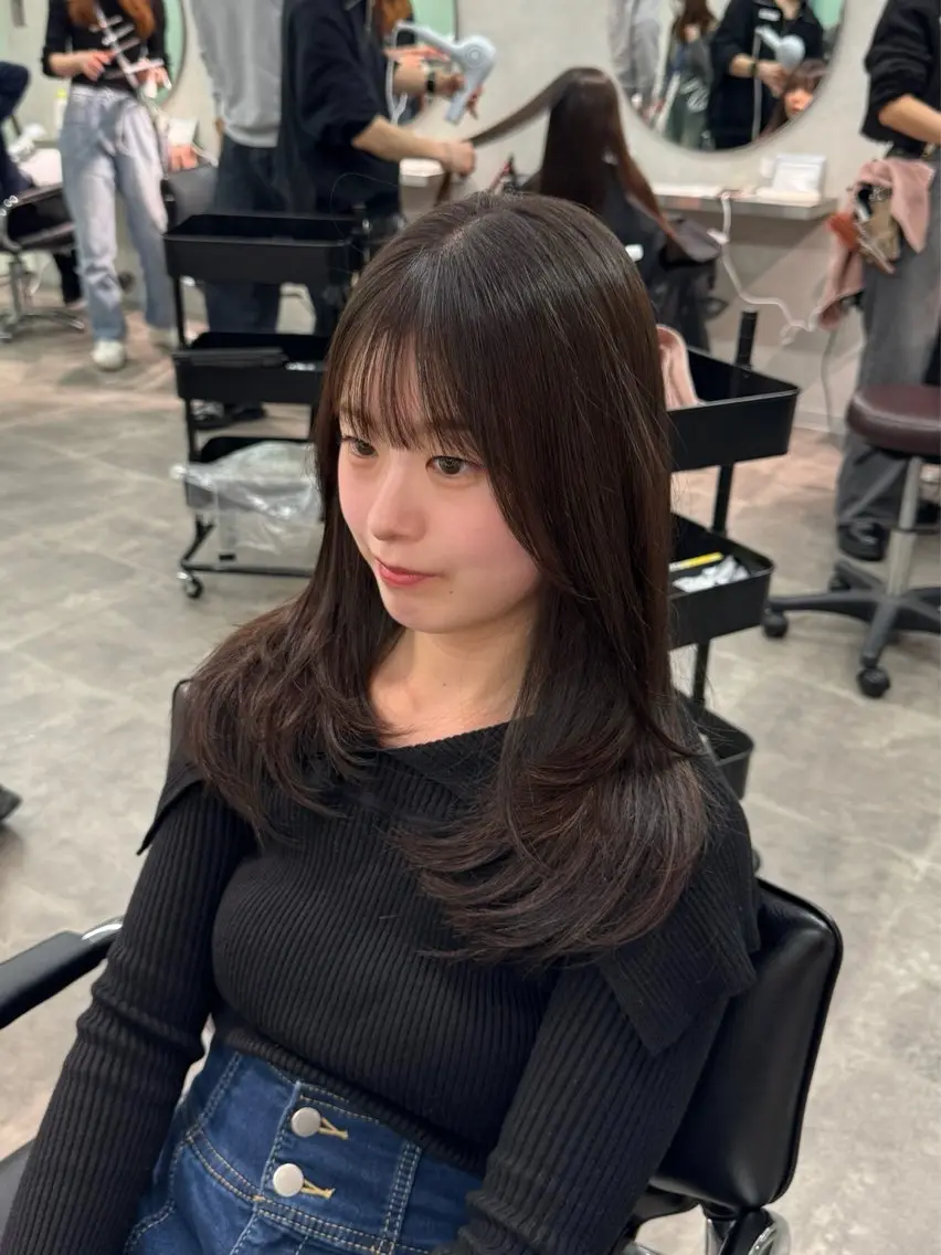 ロング カット ヘアカラー 韓国特化🇰🇷千葉 /レイヤーカット竜生のヘアスタイル