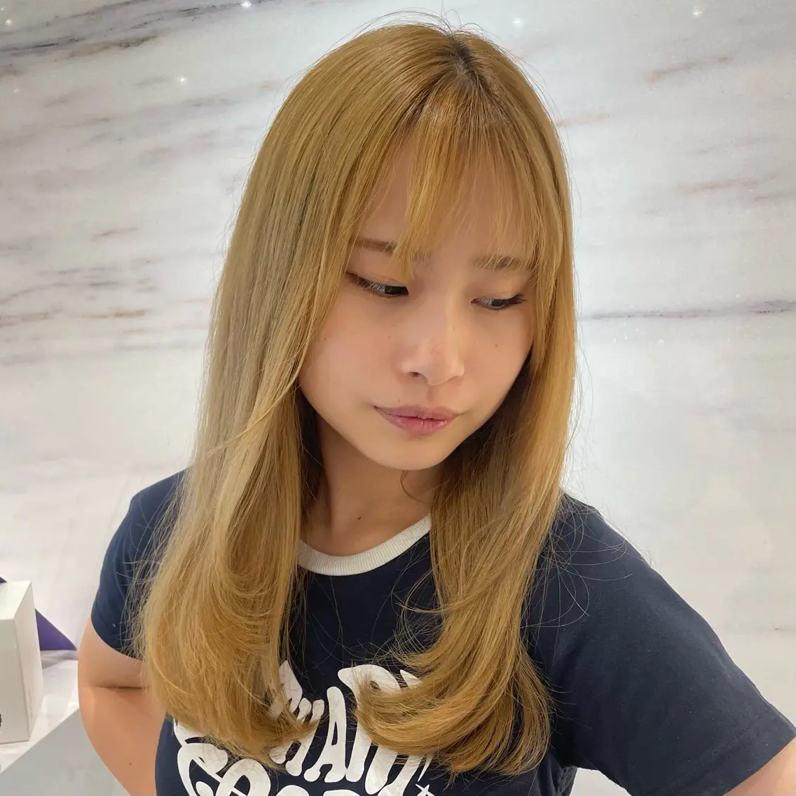 ロング カラー ベージュカラー ブロンド 透明感カラー グレージュ オリーブベージュ ヘアカラー トリートメント ショートモデル募集 エクステ専門店まりこのその他イメージ