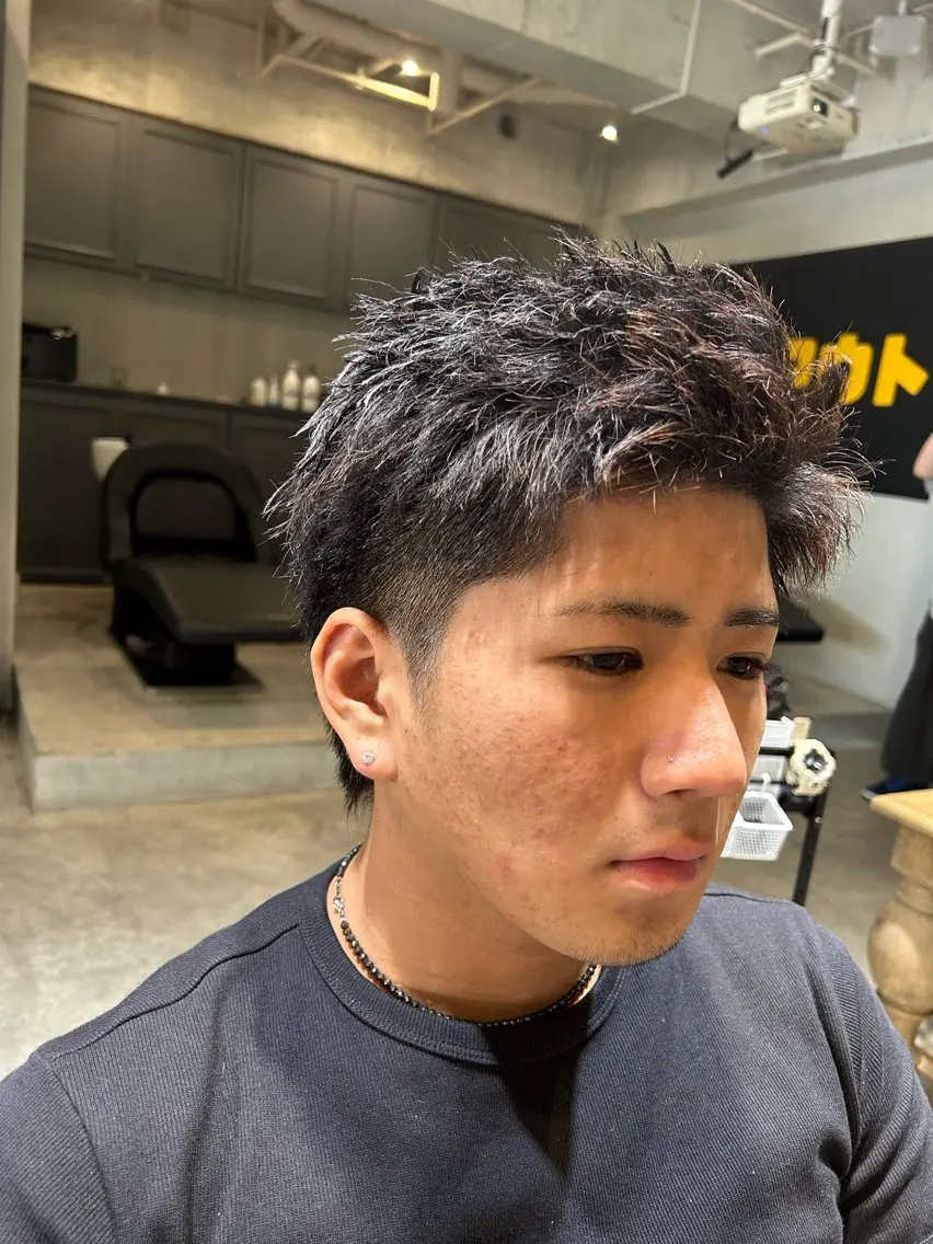 ショート メンズ カット パーマ トリートメント ヘアセット HANGOUT/だん 短髪指名No.1のヘアスタイル