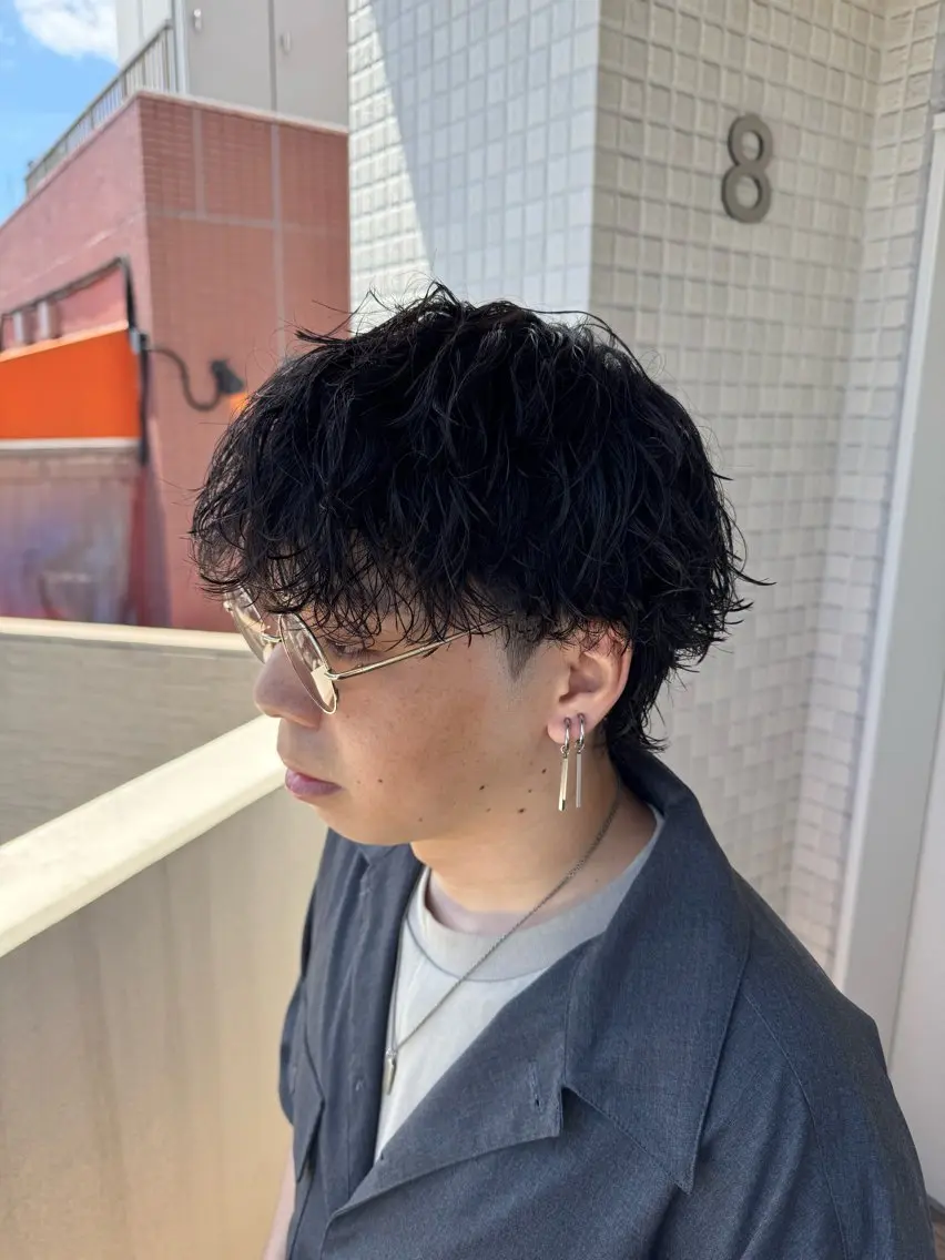 ショート パーマ ヘアアレンジ メンズ カット パーマ ヘアセット 🔥メンズ特化🔥 木村 祐太のヘアスタイル