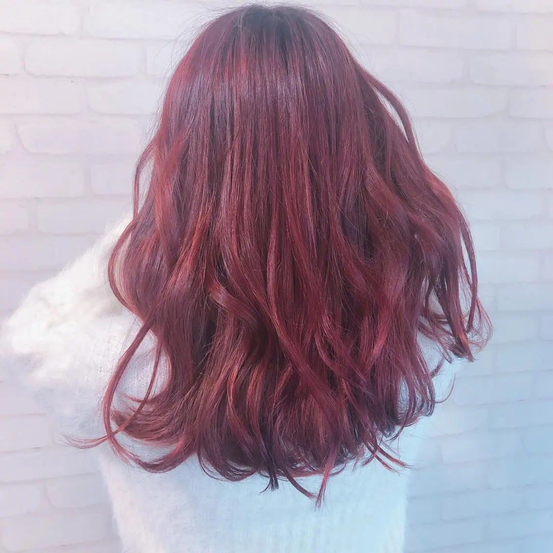 ロング アッシュ ハイライト レイヤーカット ヘアカラー Selene hair OSAKAのヘアスタイル