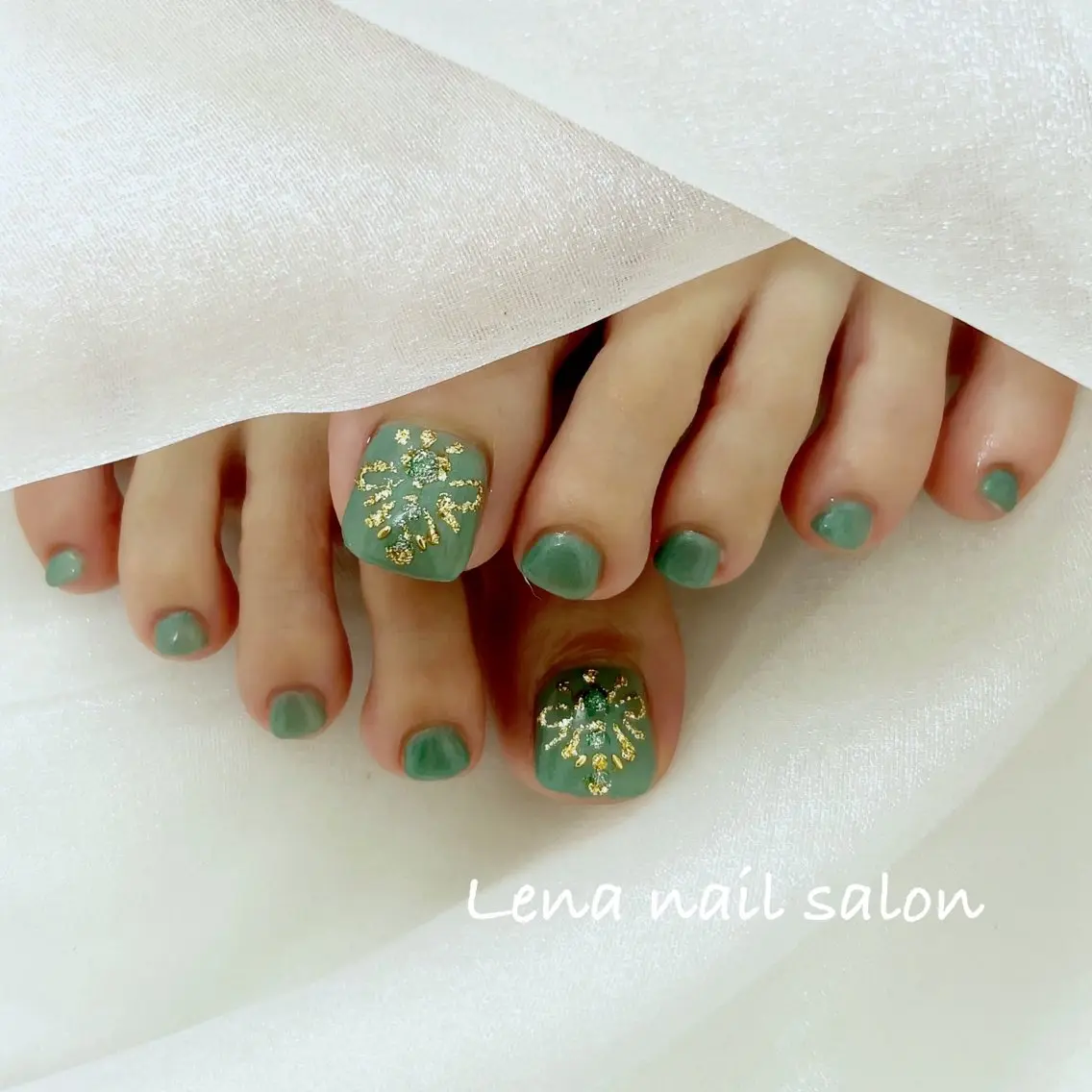 ネイル フットネイル 自爪育成ネイルケア Lena  nailのネイルデザイン
