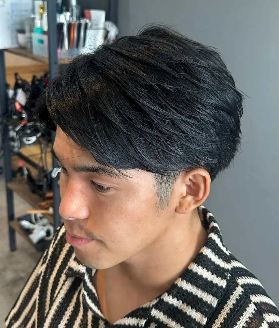 カラー パーマ メンズ フェザーパーマ メンズパーマ 熊本メンズ/オークス /坂嶋大飛のヘアスタイル