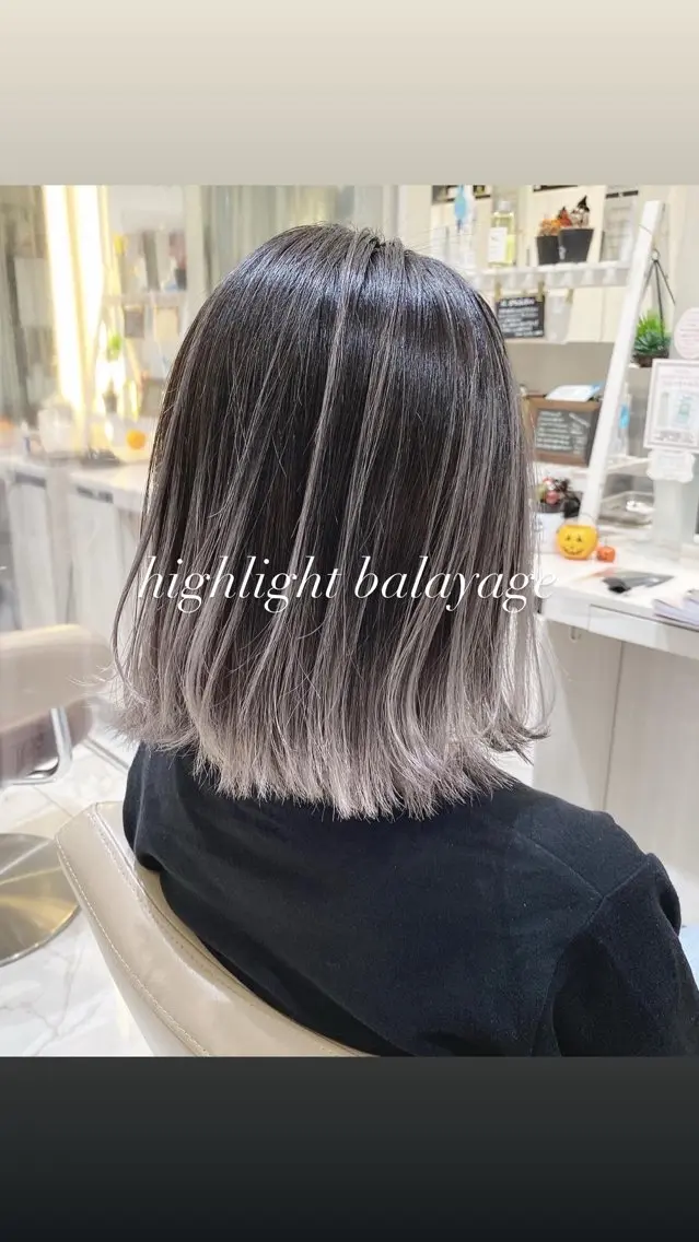 ショート カラー バレイヤージュ ベージュカラー 透明感カラー グレージュ ハイライトカラー ヘアカラー トリートメント 大宮/バレイヤージュ 髪質改善/澤田隆誠のヘアスタイル