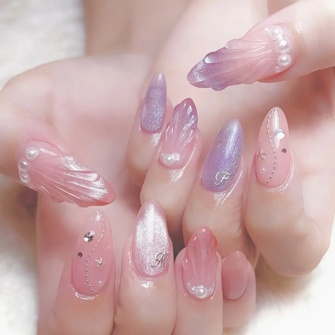 ネイル アートネイル クリアネイル 持ち込み ぷっくりネイル ハンドネイル Naruse Momoのネイルデザイン