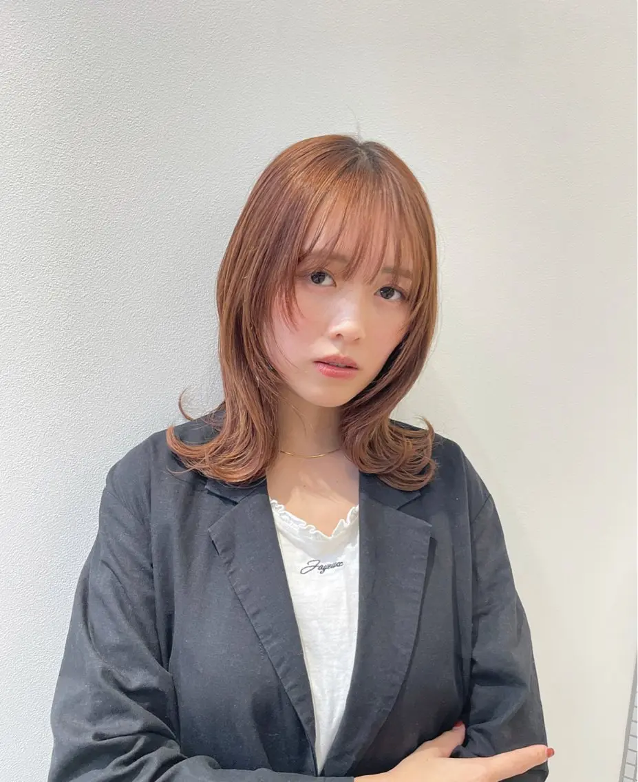 ミディアム カラー ベージュカラー ボブ/ショート /sora🌙✨️のヘアスタイル