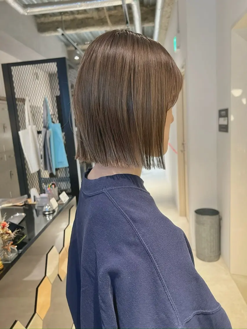 ミディアム 切りっぱなしボブ ボブ カット 大澤 叶方のヘアスタイル