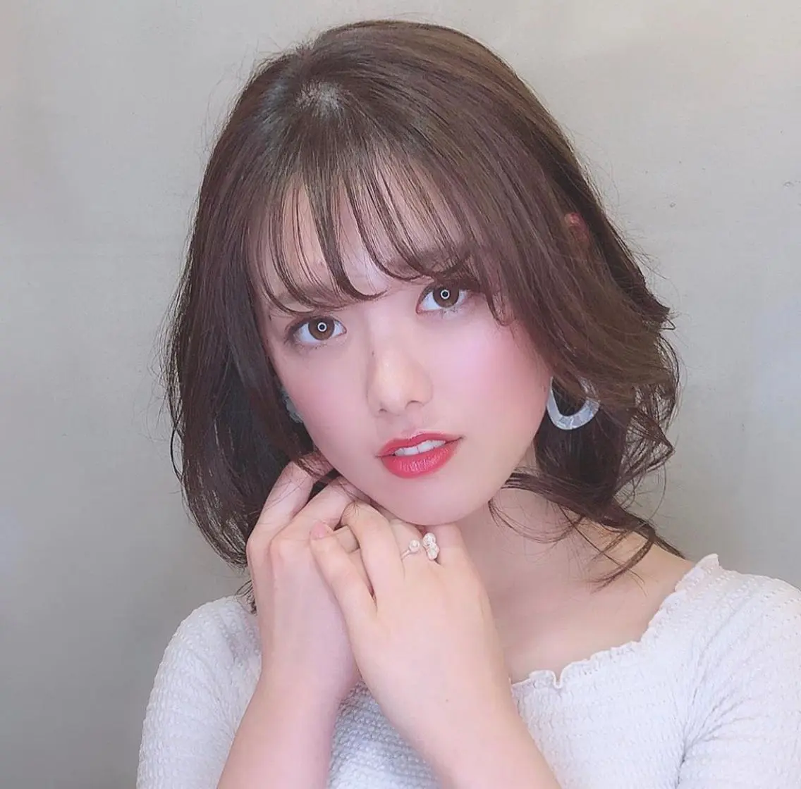 ミディアム カラー パーマ 髪質改善×韓国ヘア 透け感カラーやまたつのヘアスタイル