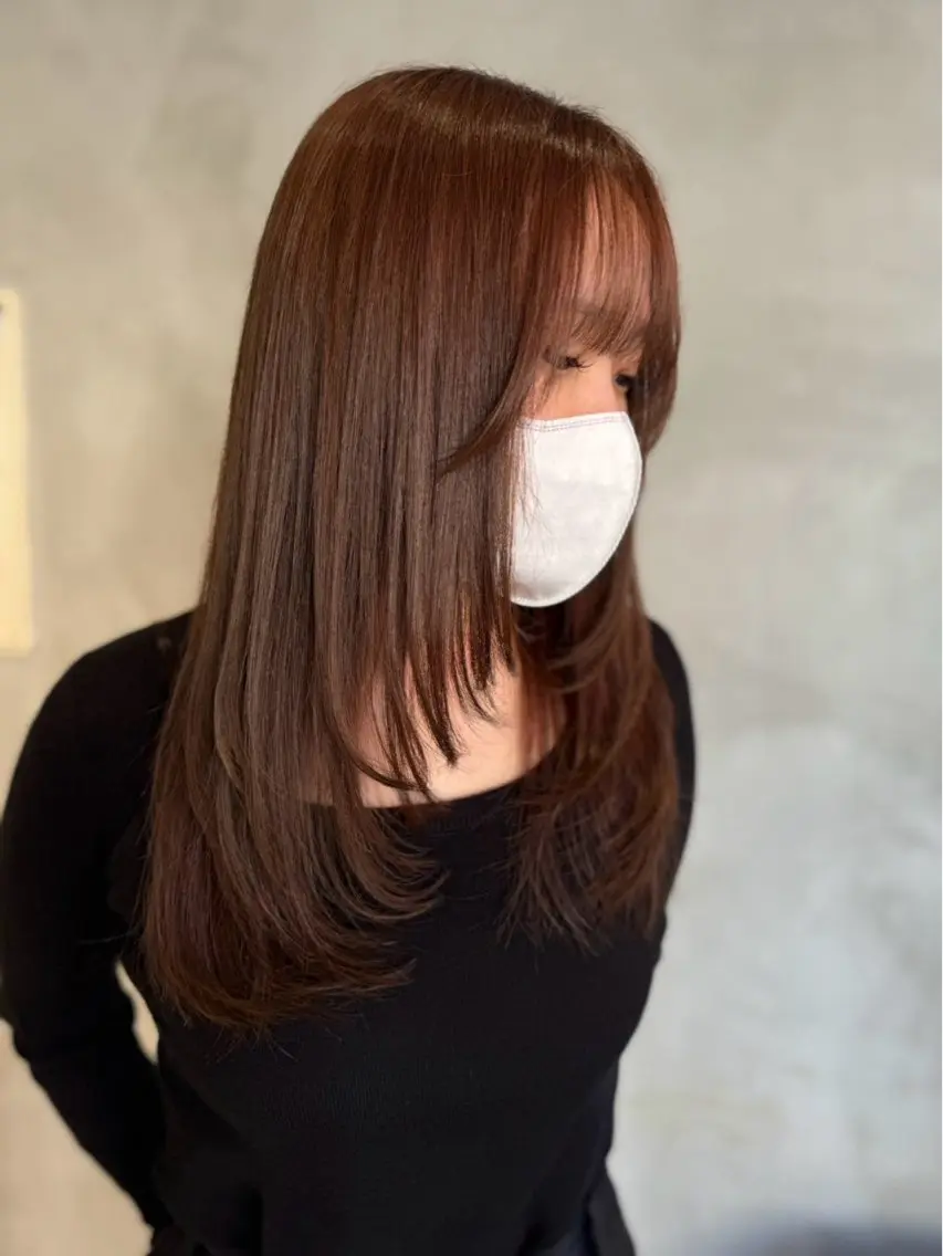 ロング カラー 末政 李椛のヘアスタイル