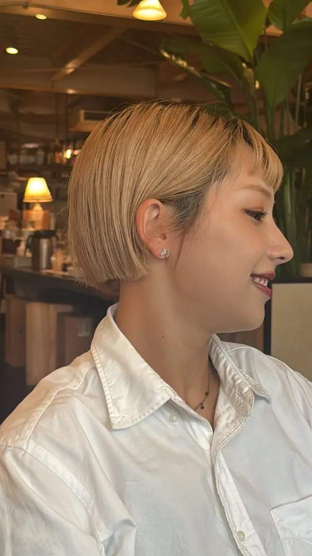 ショート ボブ 齋藤 結のヘアスタイル