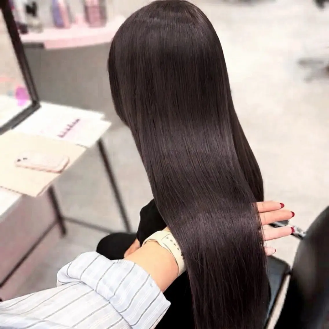 ロング カラー ヘアカラー 透明感/艶カラー 💘Hanaのヘアスタイル