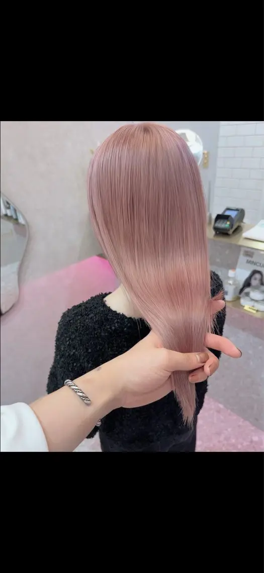 カラー ブリーチ 透明感カラー ハイトーンカラー ピンクカラー ヘアカラー トリートメント ヘッドスパ Rio /福岡/ ハイトーン/ブリーチのヘアスタイル