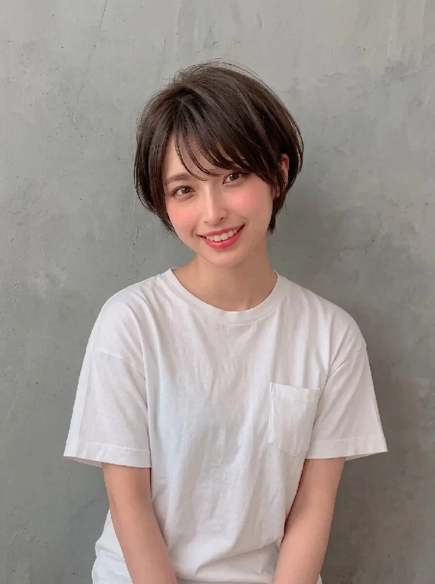ショート ショートヘア ショート◎縮毛◎ Mirareee横浜のヘアスタイル