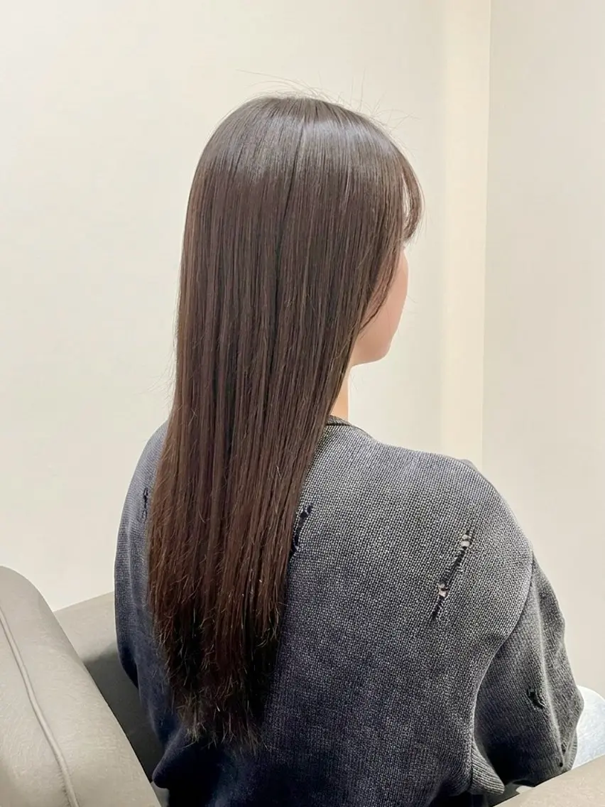 【縮毛矯正+カット+トリートメント】の写真