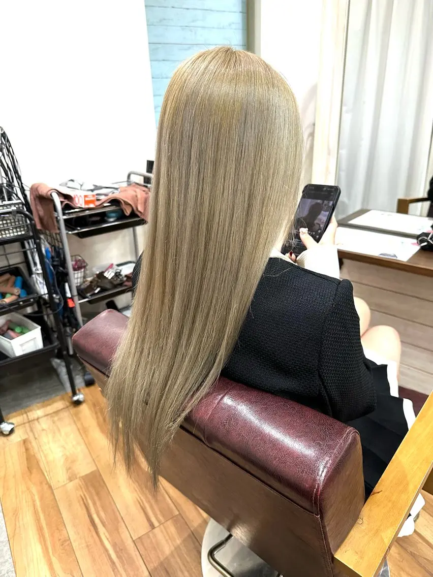 ロング カラー 髪質改善×縮毛矯正 taichi/梅田のヘアスタイル