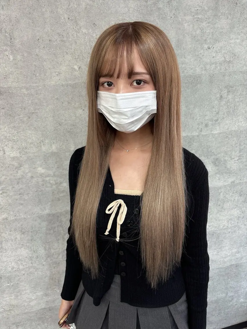 ロング ヘアカラー エクステ 外れにくいエク💚 EST梅田TAKIのヘアスタイル