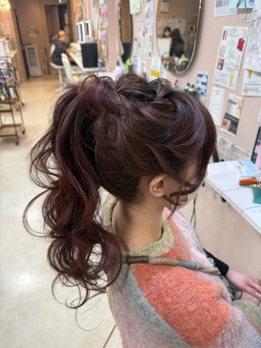 ロング pupe もえのヘアスタイル