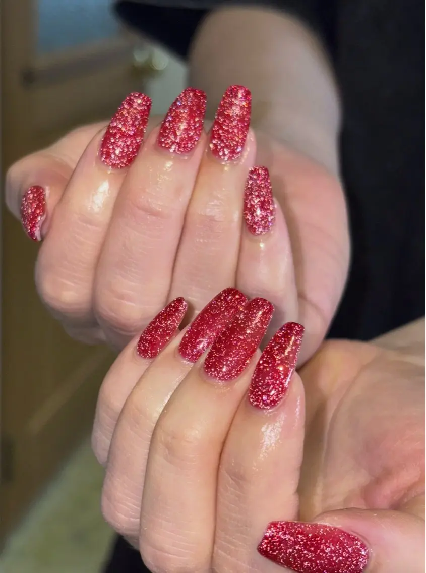 ネイル フラッシュネイル 赤色 ハンドネイル SEIRA ˚₊✧Nailsのネイルデザイン