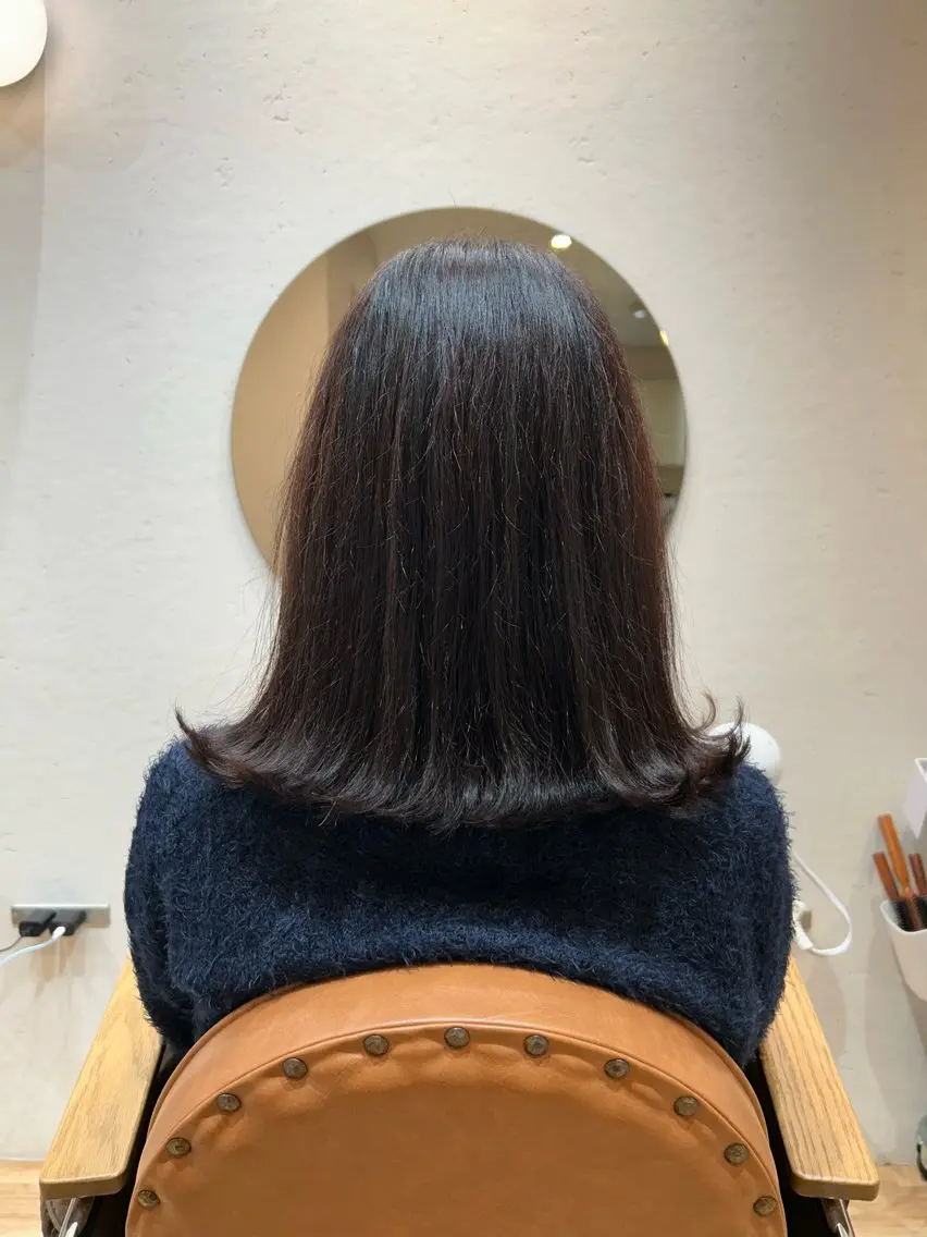 ミディアム 外ハネヘア 玉田 千智のヘアスタイル