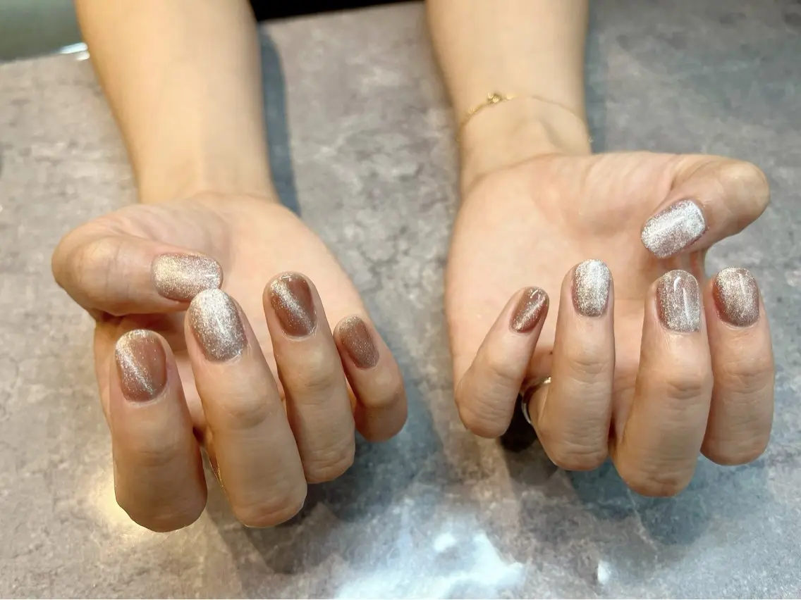 ネイル マグネットネイル ワンカラーネイル nail salon kicchiのネイルデザイン