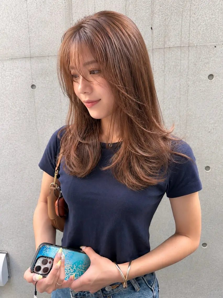 セミロング カラー ベージュカラー ブラウンカラー 透明感カラー モカベージュ 似合わせカット カット ヘアカラー トリートメント 髪質改善ストレート 🍃佐藤 遊🍃のヘアスタイル