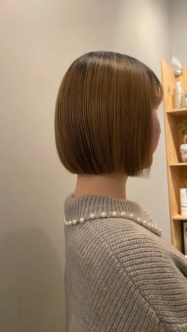 ショート ボブ ブラウンカラー 🦔🪷なりたりみのヘアスタイル