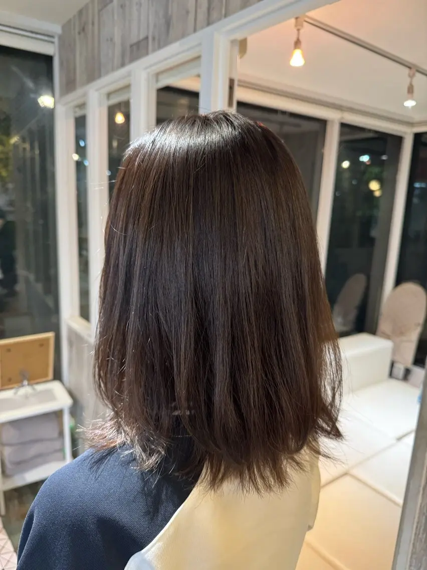 ミディアム カット ヘアカラー トリートメント 髪質改善/イルミナ /ショート/林美里のヘアスタイル