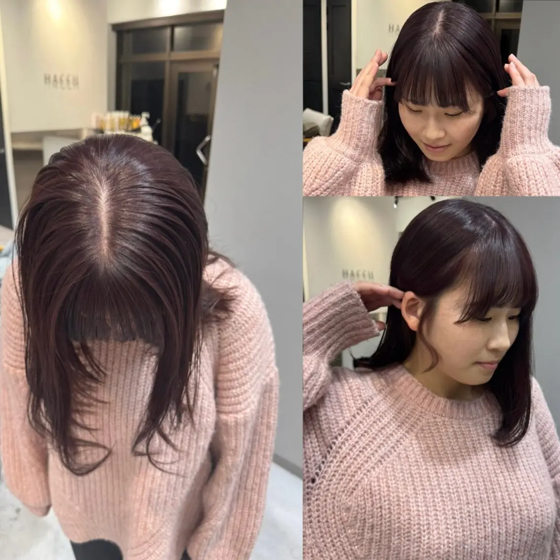 ミディアム カラー ヘアアレンジ 立川レイヤー 透明感カラーaoiのヘアスタイル