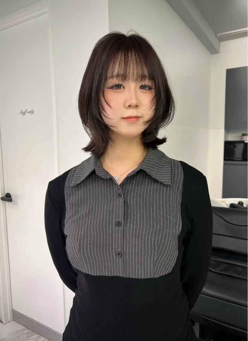 ミディアム カラー カット ヘアカラー Risa/盛れる レイヤー/艶カラーのヘアスタイル