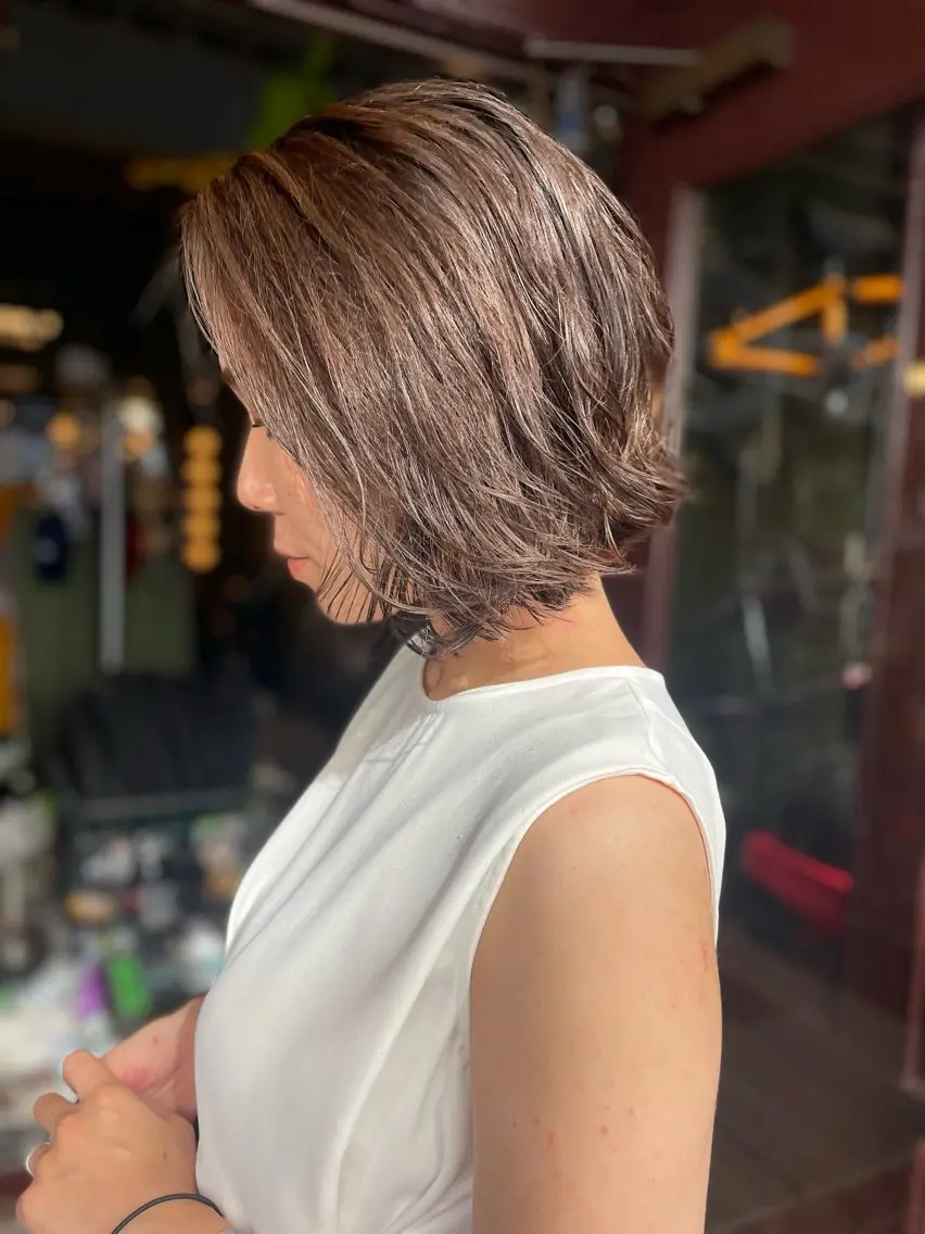 ミディアム カラー カット ヘアカラー トリートメント PATH-hair. storeのヘアスタイル