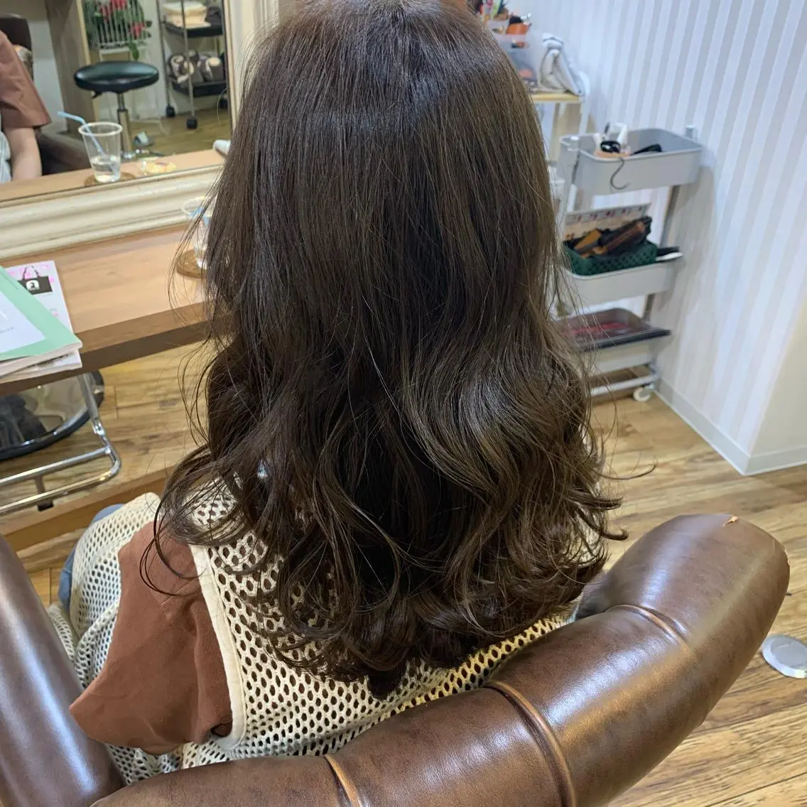 カラー アッシュ オリーブアッシュ 染矢 優希のヘアスタイル