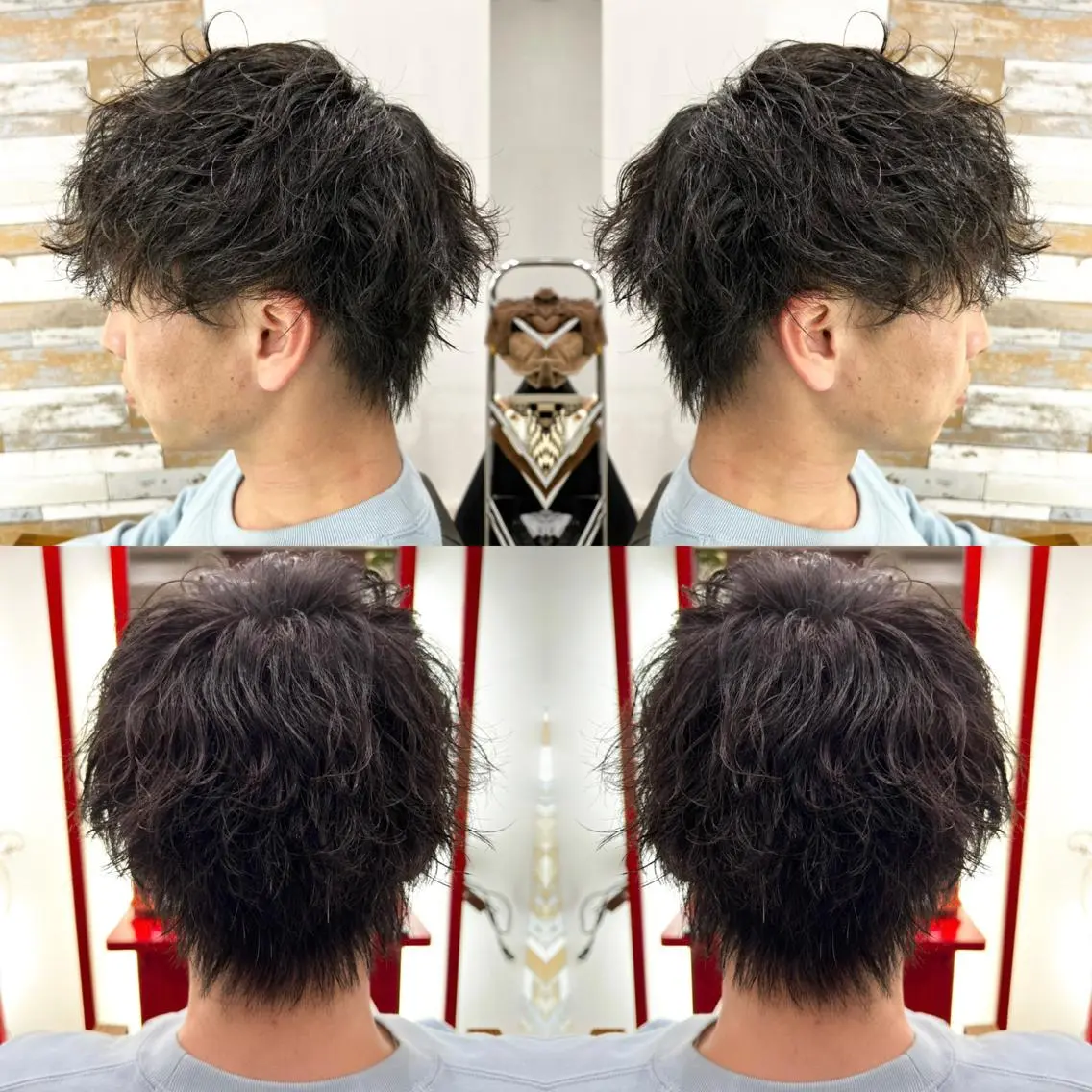 ショート パーマ メンズ カット パーマ ✨️眉毛、派手髪、 ハイトーンShinの眉毛・アイブロウイメージ