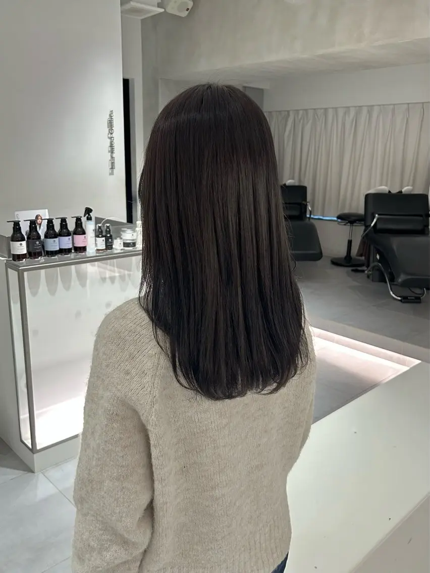 セミロング カラー カット ヘアカラー 🧚つやさらhair 🧚manakaのヘアスタイル