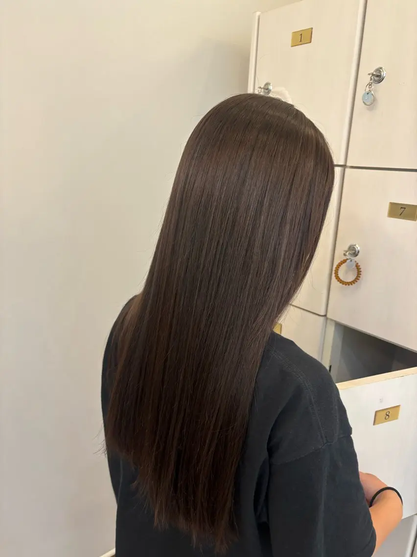ロング カラー ブラウンカラー ヘアカラー フクシマ ナナミのヘアスタイル