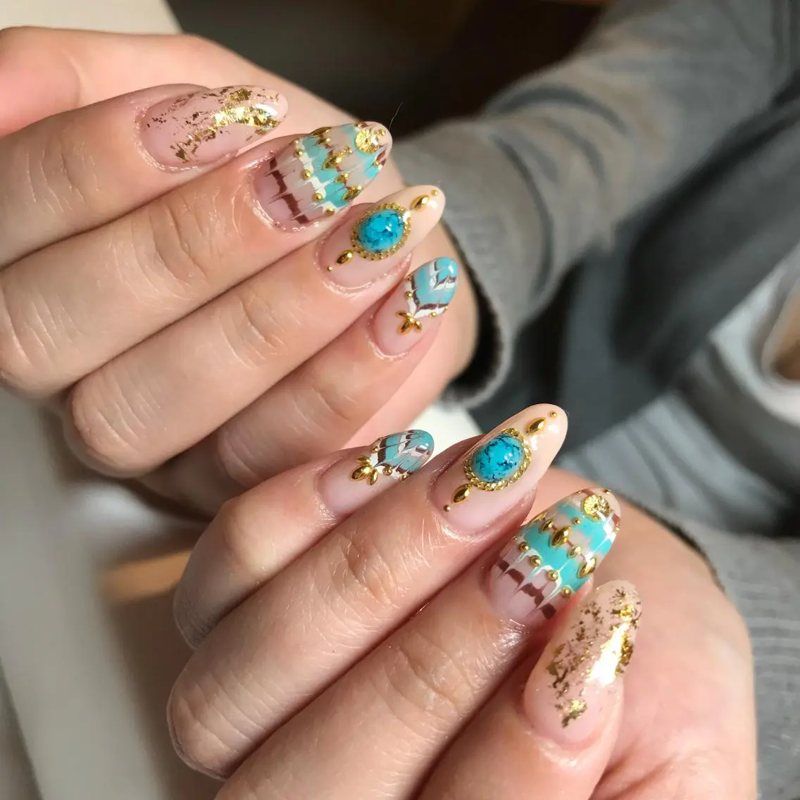 ネイル ピーコックネイル Maggie staffのネイルデザイン