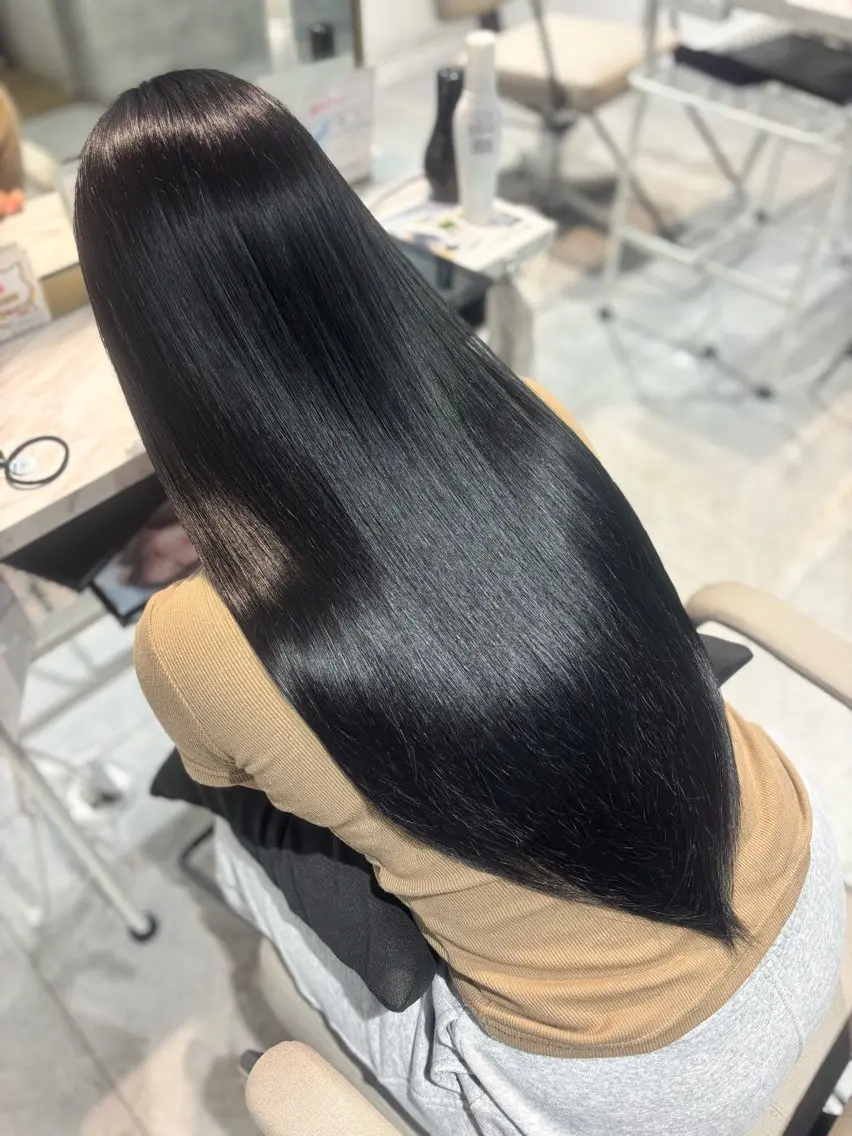 ロング カラー 縮毛矯正 ✨️縮毛矯正✨️長嶋 美春のヘアスタイル